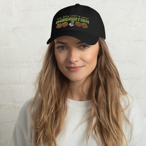 Cubic Craftsmanship Cap: Minecraft Imagination Dad Hat - Image 6