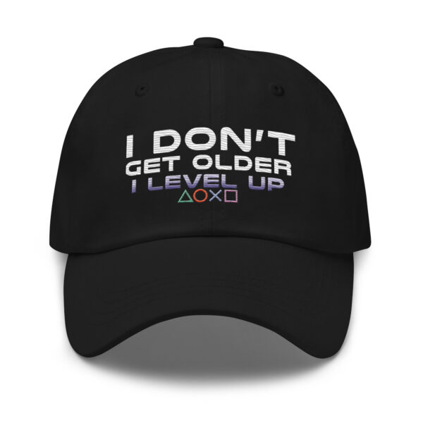 Age with Style: 'I Level Up' Dad Hat for Gamers