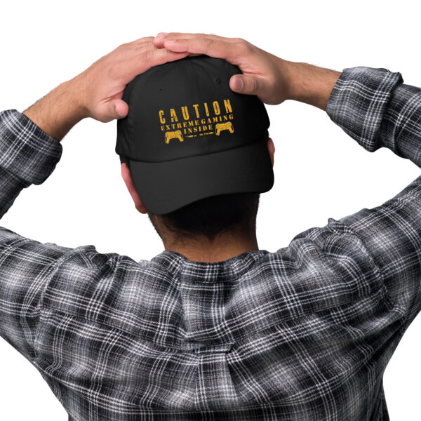 Top Off Your Gamer Look with the 'Caution: Extreme Gaming Inside' Dad Hat! - Image 3