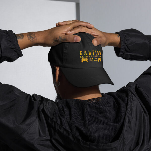 Top Off Your Gamer Look with the 'Caution: Extreme Gaming Inside' Dad Hat! - Image 5