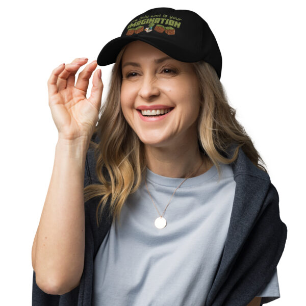 Cubic Craftsmanship Cap: Minecraft Imagination Dad Hat - Image 2