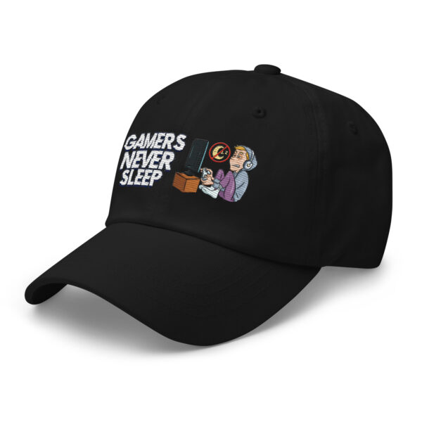 Game Day Essential: 'Gamers Never Sleep' Dad Hat - Image 24