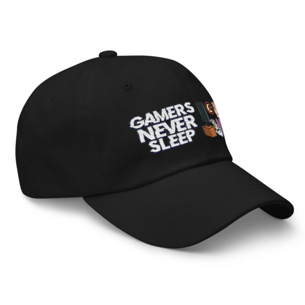 Game Day Essential: 'Gamers Never Sleep' Dad Hat - Image 23