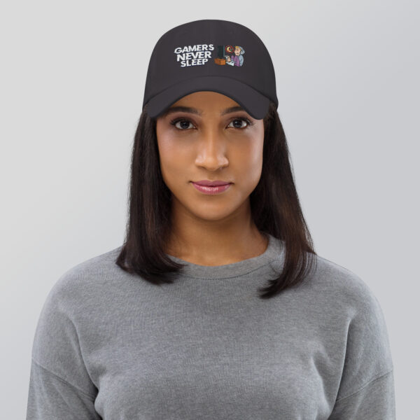 Game Day Essential: 'Gamers Never Sleep' Dad Hat - Image 17