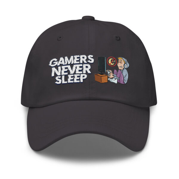 Game Day Essential: 'Gamers Never Sleep' Dad Hat - Image 34