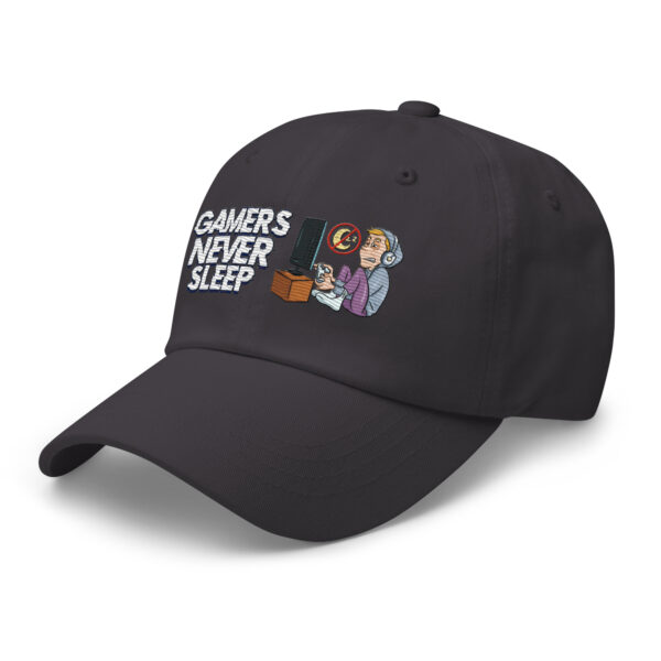 Game Day Essential: 'Gamers Never Sleep' Dad Hat - Image 36