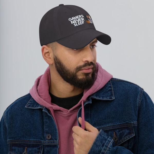 Game Day Essential: 'Gamers Never Sleep' Dad Hat - Image 16