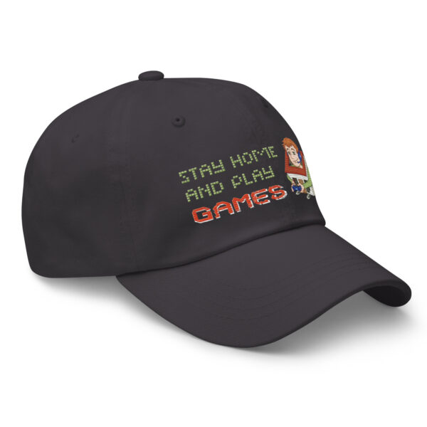 Play in Style: 'Stay Home and Play Games' Embroidered Dad Hat - Image 30