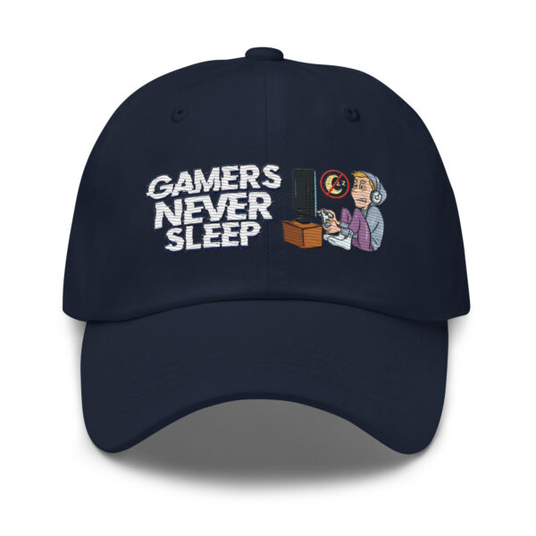 Game Day Essential: 'Gamers Never Sleep' Dad Hat - Image 28