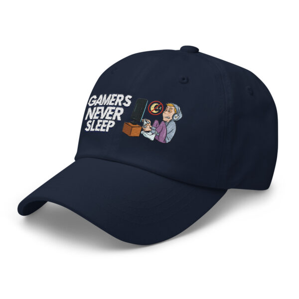 Game Day Essential: 'Gamers Never Sleep' Dad Hat - Image 30