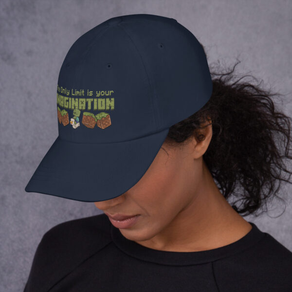 Cubic Craftsmanship Cap: Minecraft Imagination Dad Hat - Image 9