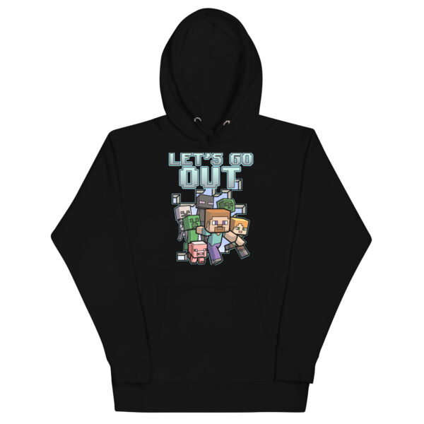 Craft Your Comfort: 'Minecraft Let's Go Out' Adventure Hoodie