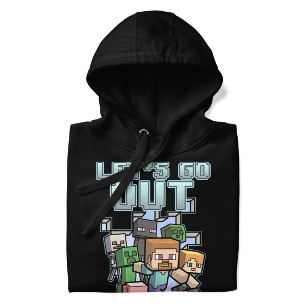 Craft Your Comfort: 'Minecraft Let's Go Out' Adventure Hoodie - Image 3