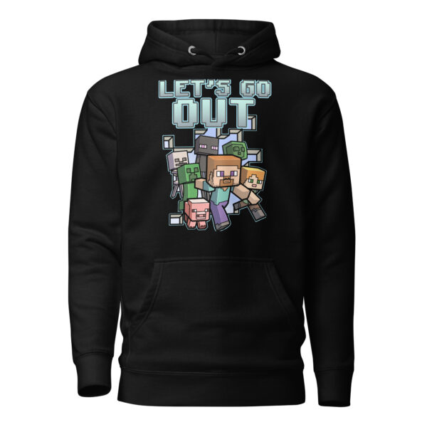 Craft Your Comfort: 'Minecraft Let's Go Out' Adventure Hoodie - Image 4