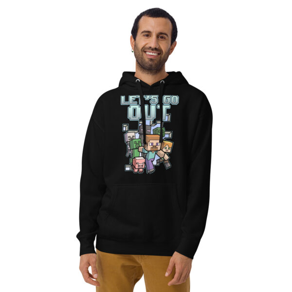 Craft Your Comfort: 'Minecraft Let's Go Out' Adventure Hoodie - Image 5