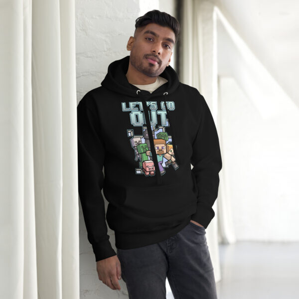 Craft Your Comfort: 'Minecraft Let's Go Out' Adventure Hoodie - Image 7