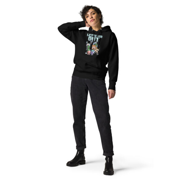 Craft Your Comfort: 'Minecraft Let's Go Out' Adventure Hoodie - Image 10