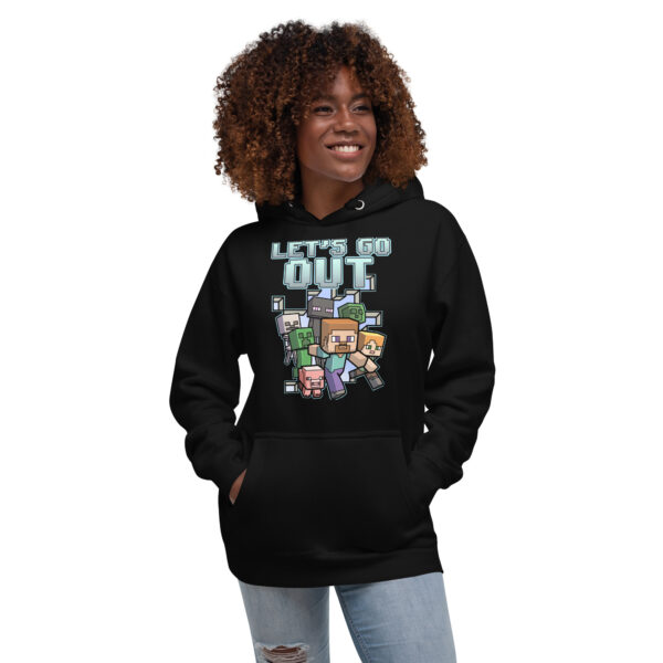 Craft Your Comfort: 'Minecraft Let's Go Out' Adventure Hoodie - Image 11