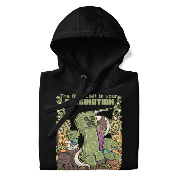 Pixelated Comfort Unisex Hoodie: Minecraft Imagination - Image 9