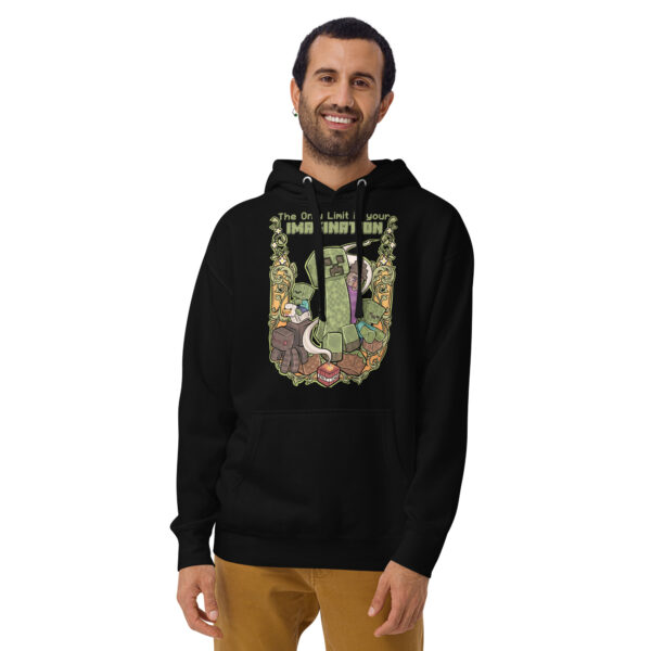 Pixelated Comfort Unisex Hoodie: Minecraft Imagination - Image 11