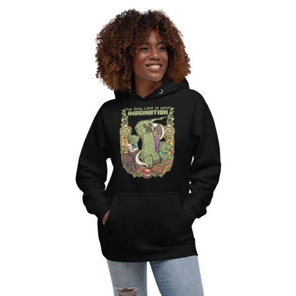 Pixelated Comfort Unisex Hoodie: Minecraft Imagination - Image 12