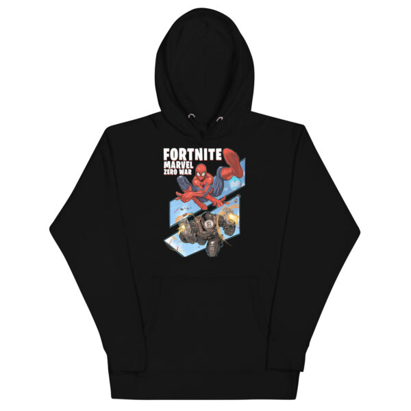 Crossover Champion Unisex Hoodie: Fortnite x Marvel Zero War