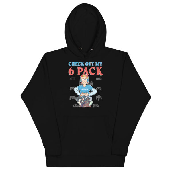 Game and Chill: 'Check Out My 6 Pack' Unisex Hoodie