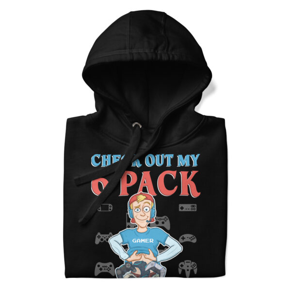 Game and Chill: 'Check Out My 6 Pack' Unisex Hoodie - Image 5