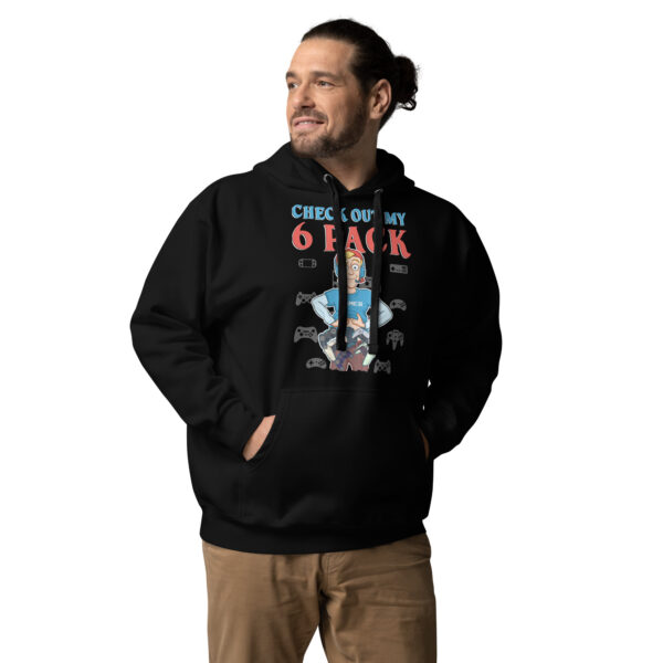 Game and Chill: 'Check Out My 6 Pack' Unisex Hoodie - Image 10