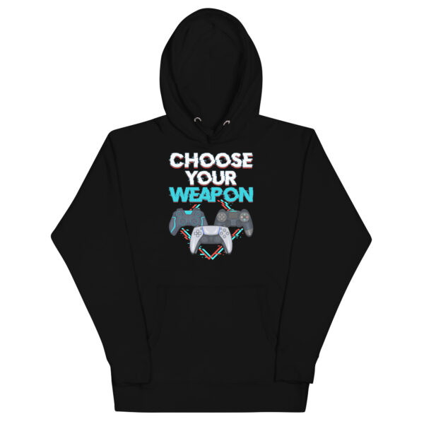 Strategic Comfort: 'Choose Your Weapon' Unisex Gamer Hoodie