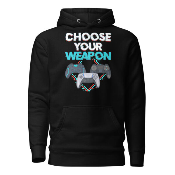 Strategic Comfort: 'Choose Your Weapon' Unisex Gamer Hoodie - Image 3