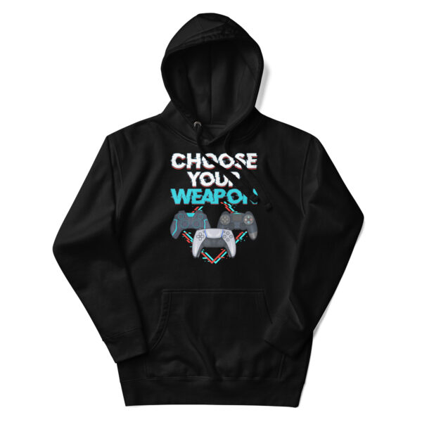 Strategic Comfort: 'Choose Your Weapon' Unisex Gamer Hoodie - Image 4