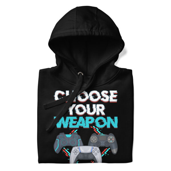 Strategic Comfort: 'Choose Your Weapon' Unisex Gamer Hoodie - Image 5