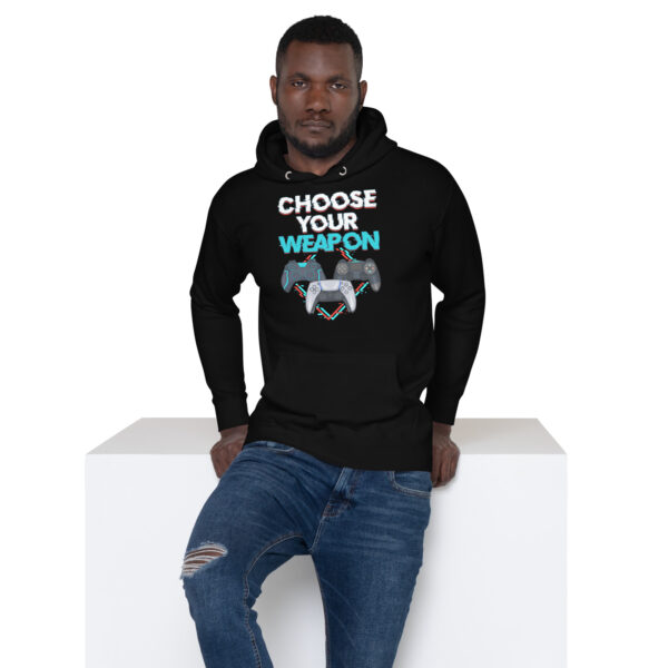 Strategic Comfort: 'Choose Your Weapon' Unisex Gamer Hoodie - Image 13