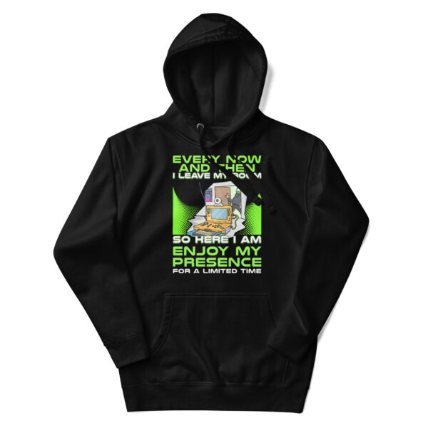 Socially Selective Gamer's Choice: 'Enjoy My Presence' Unisex Hoodie - Image 4