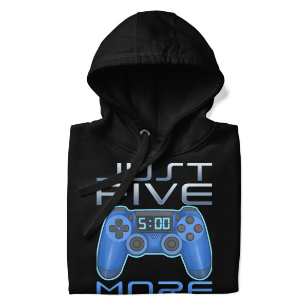 Cozy Gaming Comfort: 'Just Five More Minutes' Unisex Hoodie - Image 4