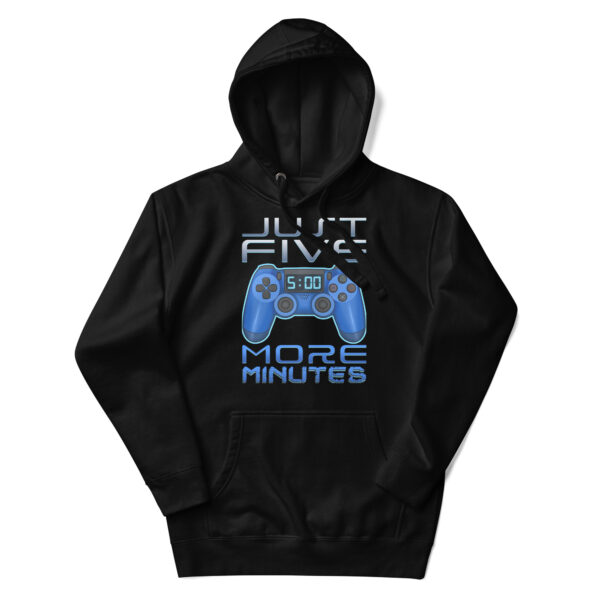 Cozy Gaming Comfort: 'Just Five More Minutes' Unisex Hoodie - Image 5