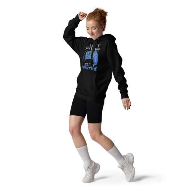 Cozy Gaming Comfort: 'Just Five More Minutes' Unisex Hoodie - Image 7