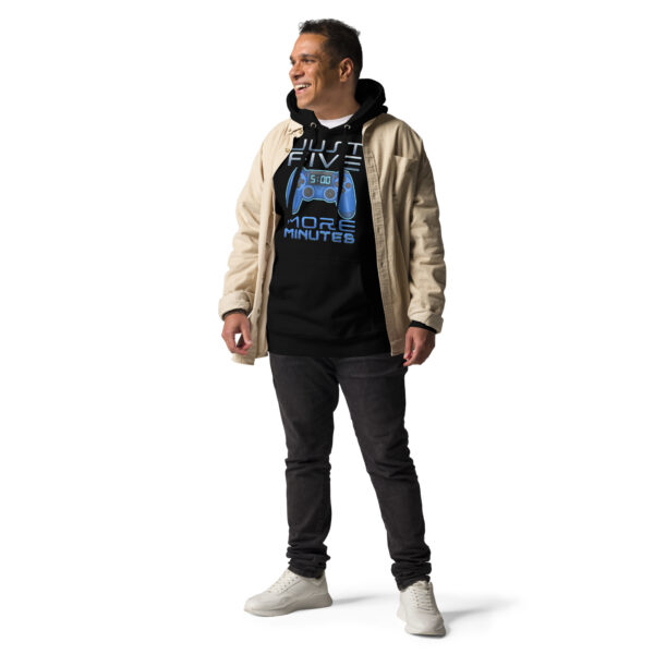 Cozy Gaming Comfort: 'Just Five More Minutes' Unisex Hoodie - Image 10