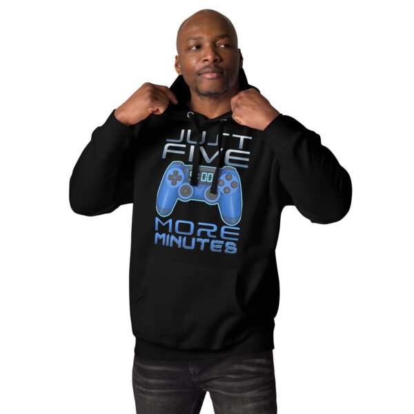 Cozy Gaming Comfort: 'Just Five More Minutes' Unisex Hoodie - Image 13