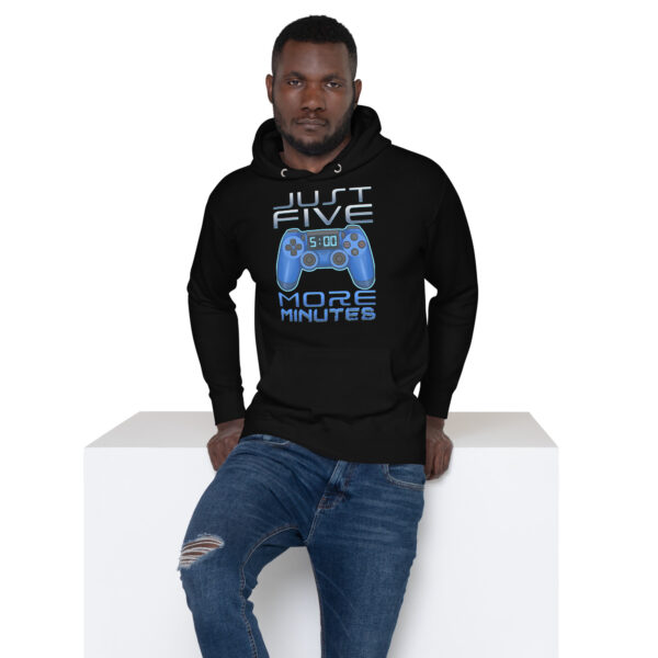 Cozy Gaming Comfort: 'Just Five More Minutes' Unisex Hoodie - Image 14