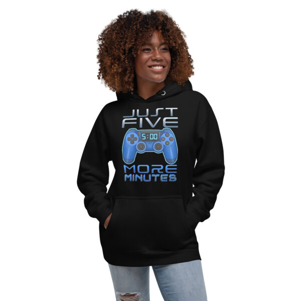 Cozy Gaming Comfort: 'Just Five More Minutes' Unisex Hoodie - Image 16