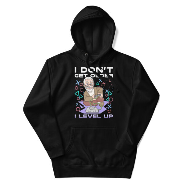 Age Like a Pro Gamer: The 'I Level Up' Unisex Hoodie - Image 4