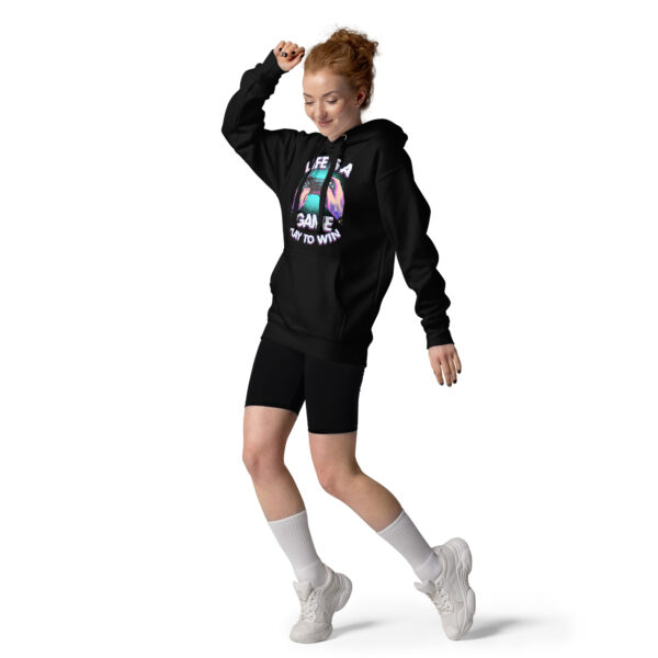 Winning Comfort: Exclusive 'Life Is A Game' Unisex Hoodie - Image 8