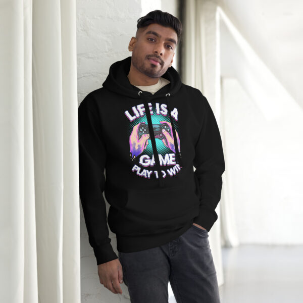 Winning Comfort: Exclusive 'Life Is A Game' Unisex Hoodie - Image 9