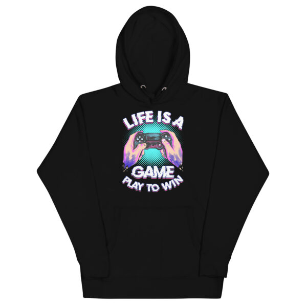 Winning Comfort: Exclusive 'Life Is A Game' Unisex Hoodie - Image 10