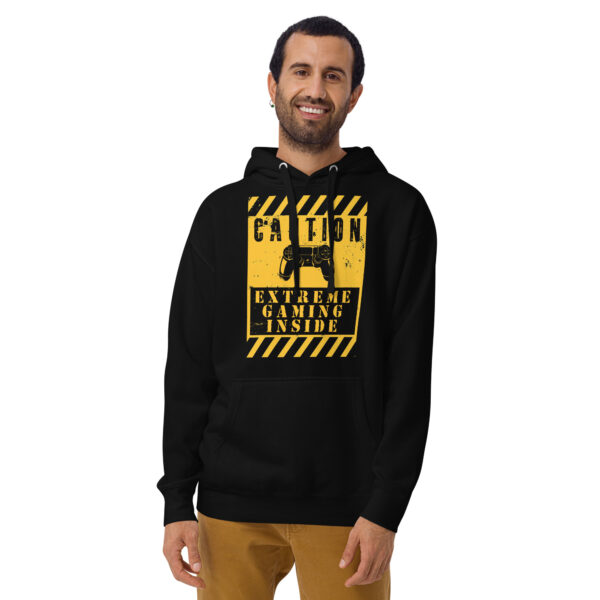 Wrap Up in Gamer Style with the 'Caution: Extreme Gaming Inside' Hoodie! - Image 5