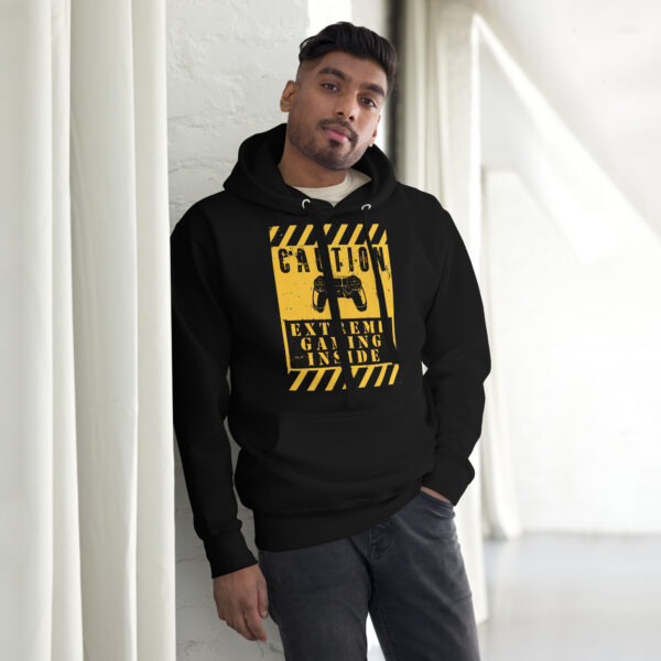 Wrap Up in Gamer Style with the 'Caution: Extreme Gaming Inside' Hoodie! - Image 6