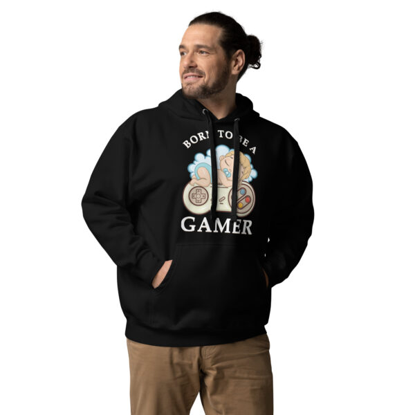 Game from the Start: 'Born to Be a Gamer' Unisex Hoodie!" - Image 6