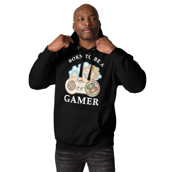 Game from the Start: 'Born to Be a Gamer' Unisex Hoodie!" - Image 9